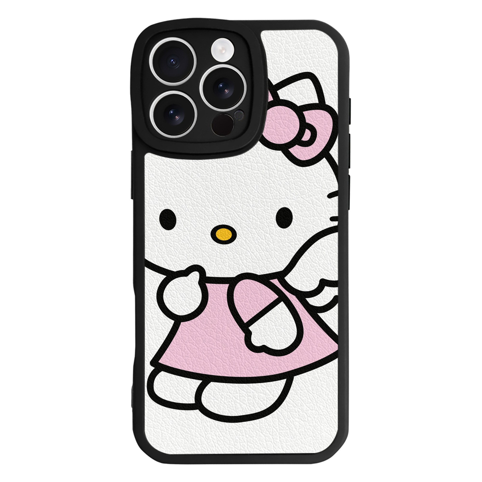 （画像用） Hello Kitty ハローキティ 【iPhone 16シリーズ対応】シリコンスマホケース（レザー調） 材質：シリコン